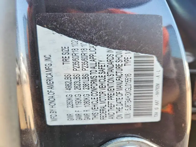 2016 ACURA RDX   