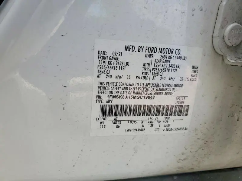 2021 FORD EXPLORER TIMBERLINE  