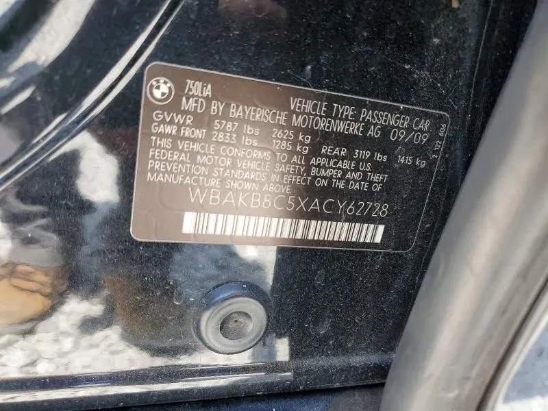 2010 BMW 750 LI  