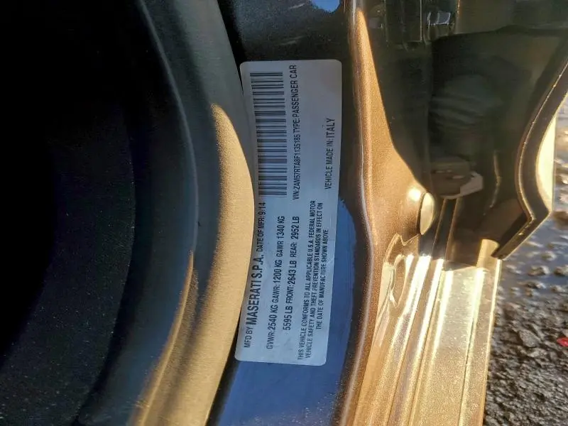 2015 MASERATI GHIBLI S  