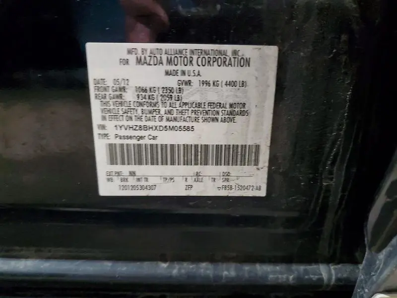 2013 MAZDA 6 SPORT  