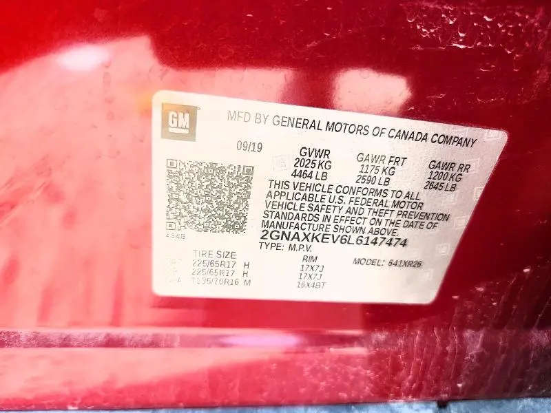 2020 CHEVROLET EQUINOX LT  