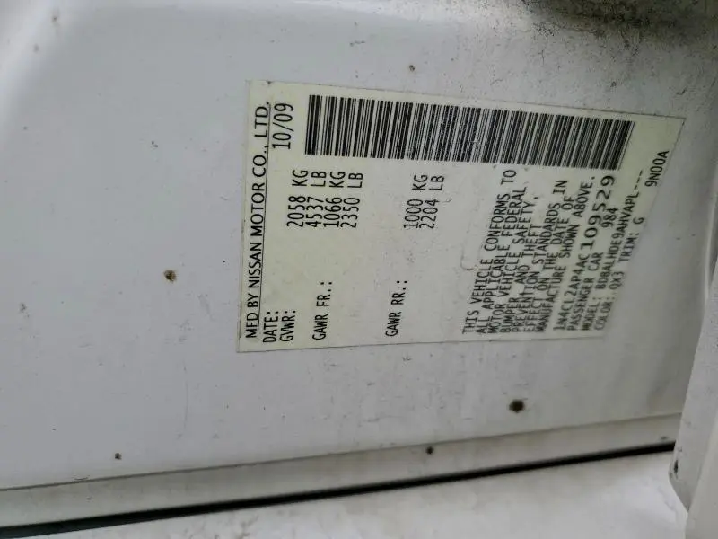 2010 NISSAN ALTIMA HYBRID  