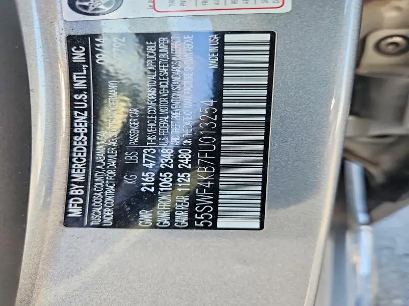 2015 MERCEDES-BENZ C 300 4MATIC  