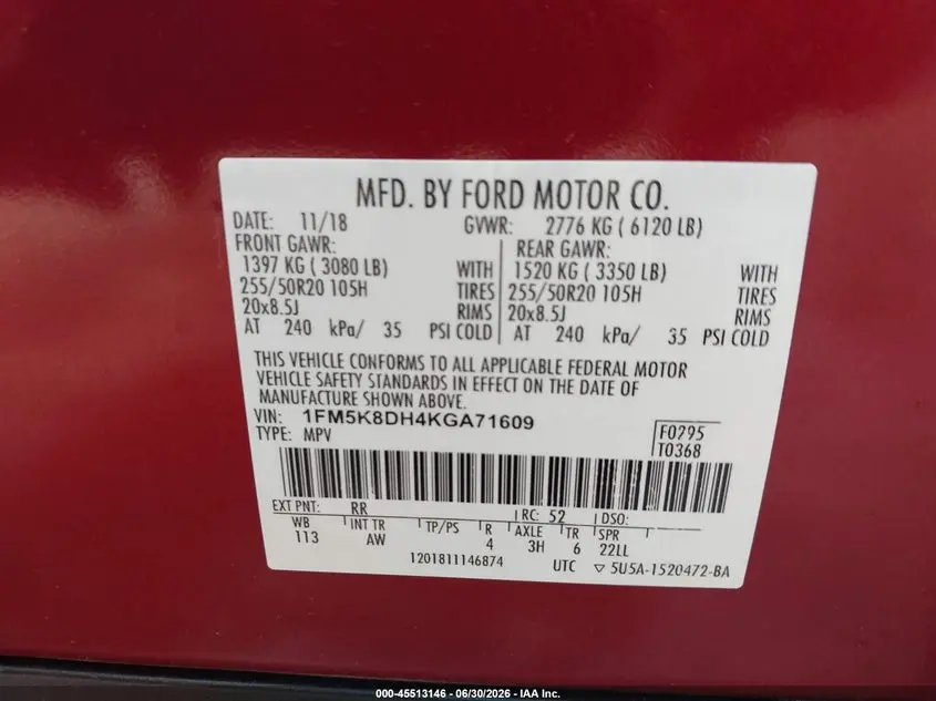 2019 FORD EXPLORER XLT