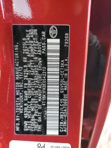 2014 TOYOTA CAMRY SE