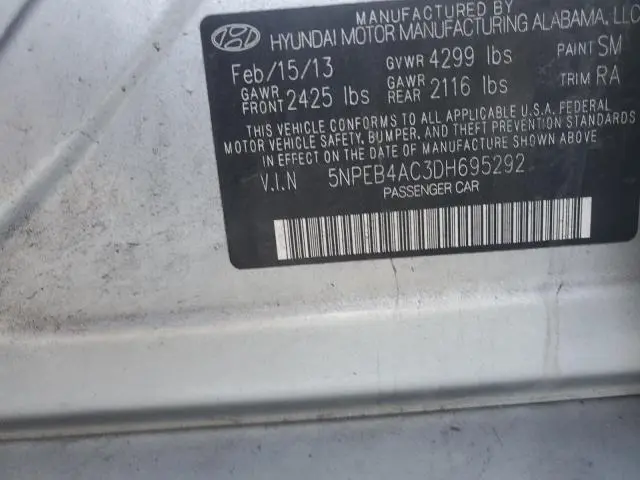 2013 HYUNDAI SONATA GLS  