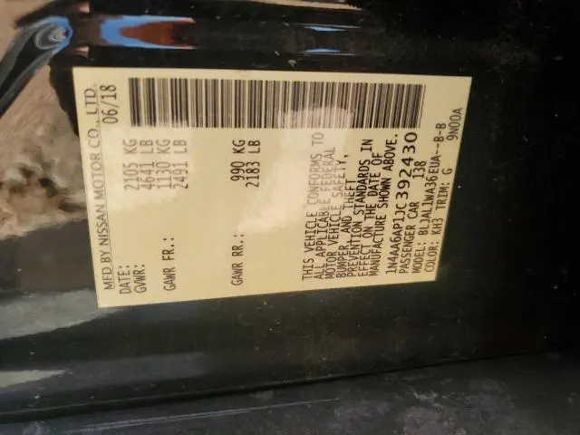 2018 NISSAN MAXIMA 3.5S  