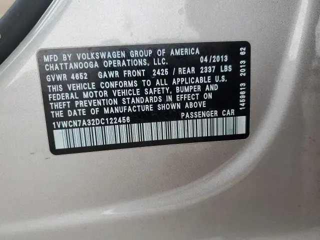 2013 VOLKSWAGEN PASSAT SEL  