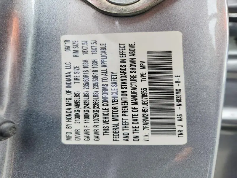 2018 HONDA CR-V EX  