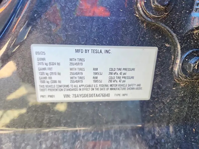 2026 TESLA MODEL Y   