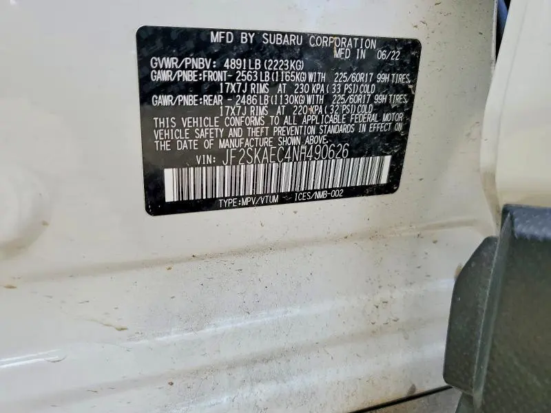 2022 SUBARU FORESTER PREMIUM  