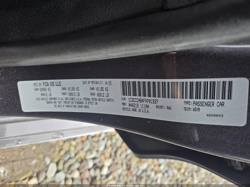 2015 CHRYSLER 200 LIMITED