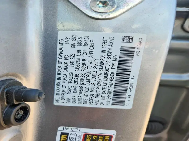 2021 HONDA CR-V EXL  
