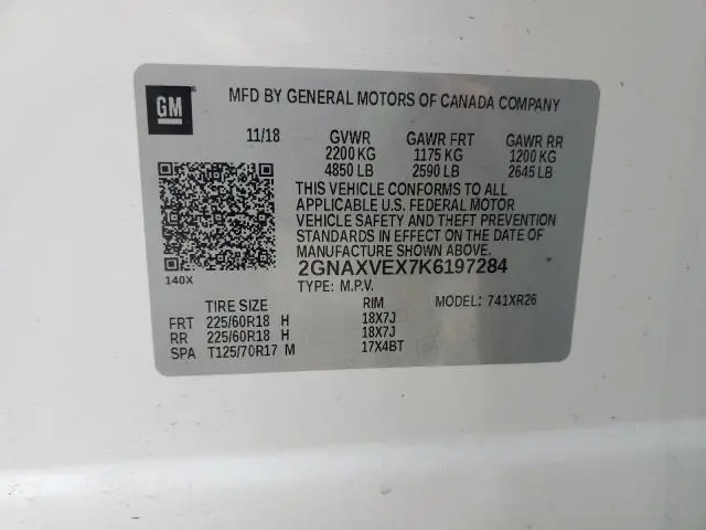 2019 CHEVROLET EQUINOX LT