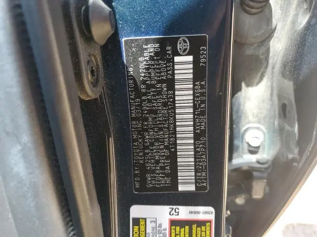 2019 TOYOTA CAMRY HYBRID  