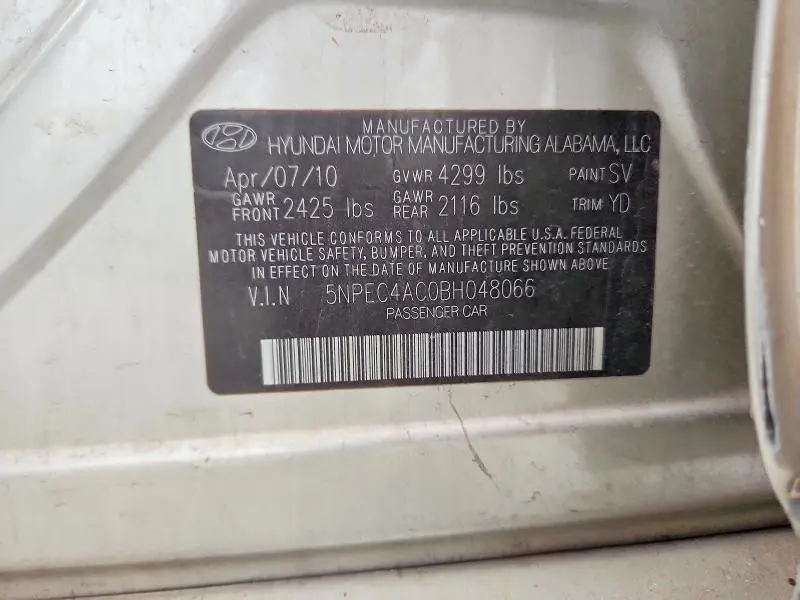 2011 HYUNDAI SONATA LIMITED  