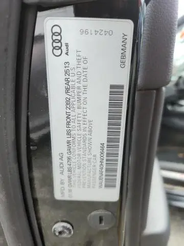 2017 AUDI A4 PREMIUM PLUS  