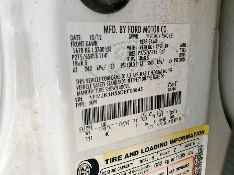 2013 FORD EXPEDITION EL XLT  