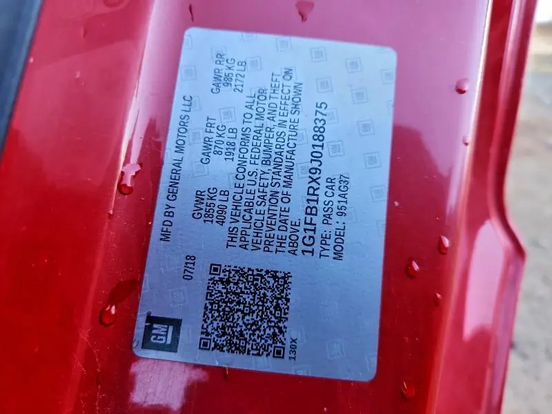 2018 CHEVROLET CAMARO LT  