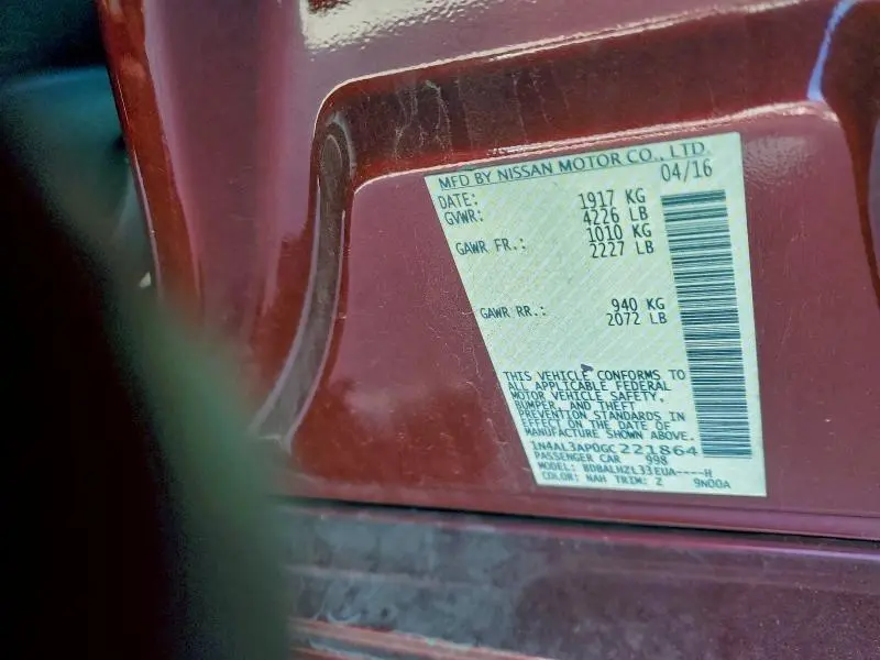 2016 NISSAN ALTIMA 2.5  