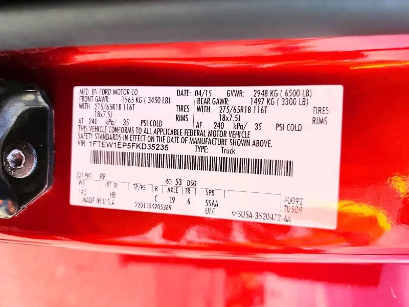 2015 FORD F150 SUPERCREW  