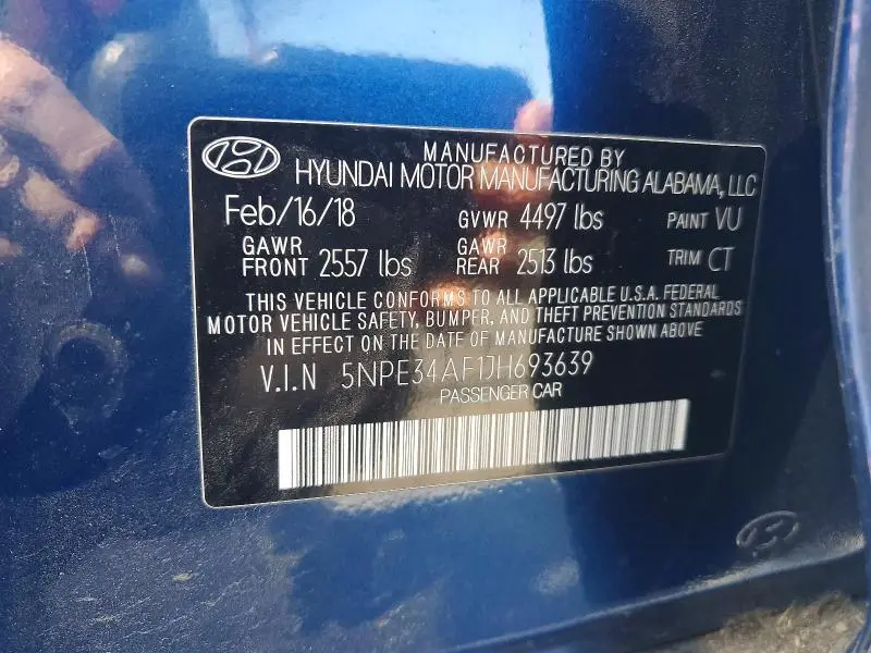 2018 HYUNDAI SONATA SPORT  