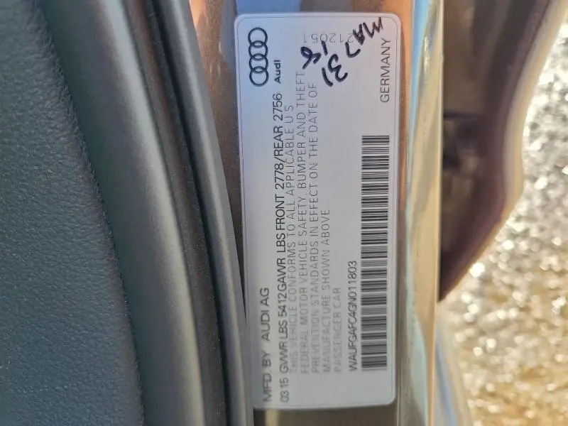 2016 AUDI A6 PREMIUM PLUS  