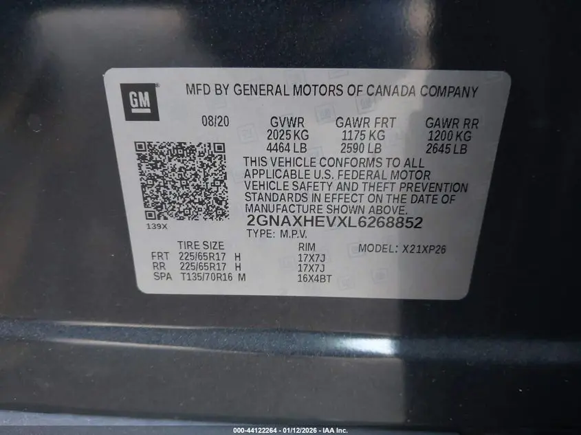 2020 CHEVROLET EQUINOX FWD LS