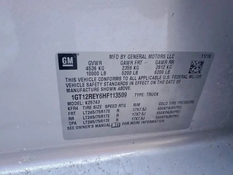 2017 GMC SIERRA K2500 HEAVY DUTY  