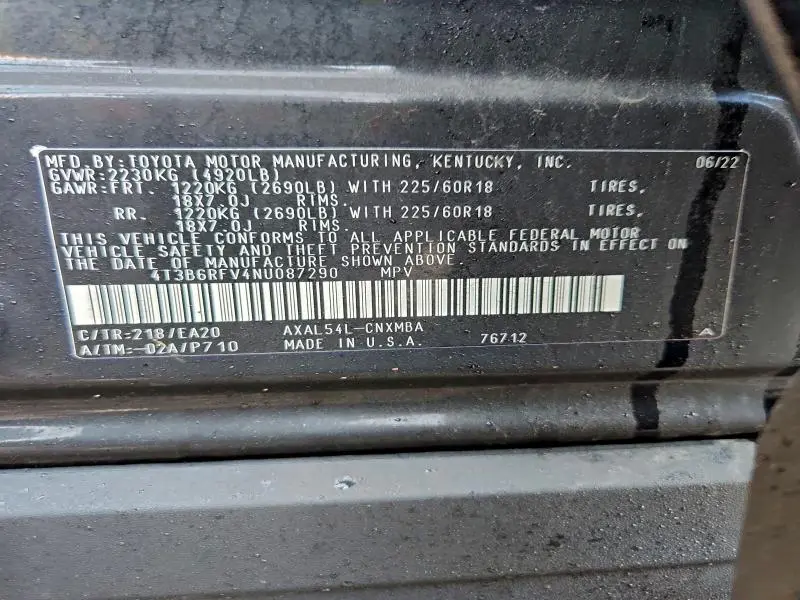 2022 TOYOTA RAV4 XLE PREMIUM  