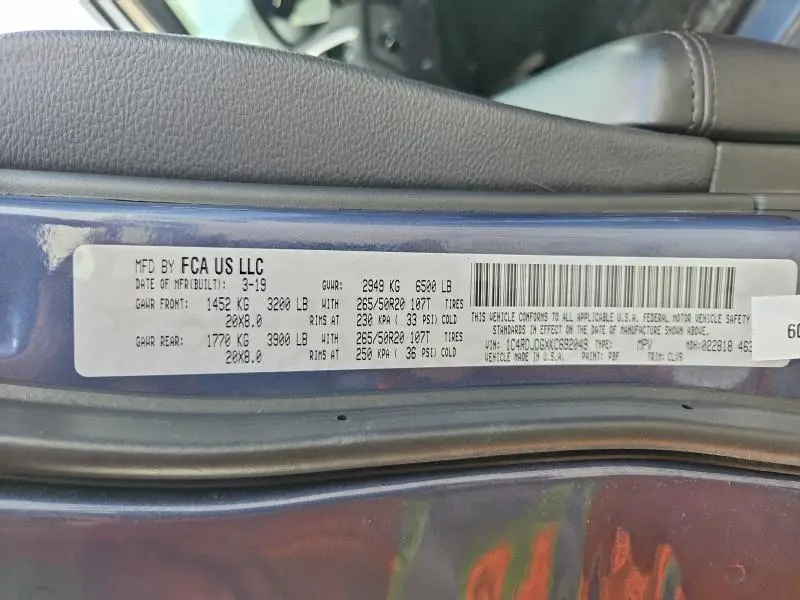 2019 DODGE DURANGO GT  