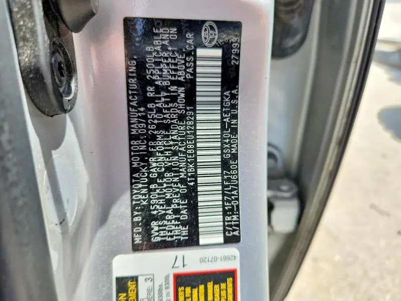 2014 TOYOTA AVALON XLE PREMIUM  