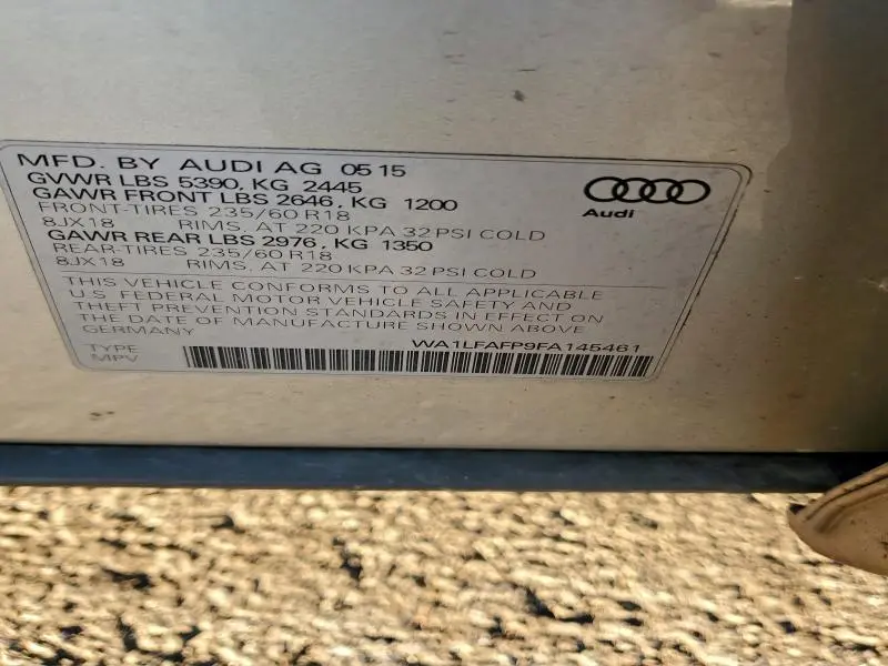 2015 AUDI Q5 PREMIUM PLUS  