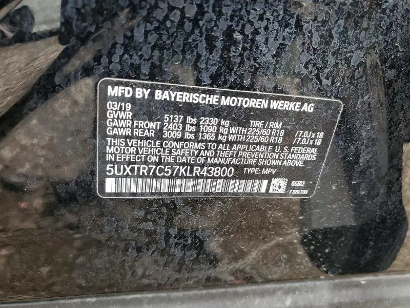 2019 BMW X3 SDRIVE30I  