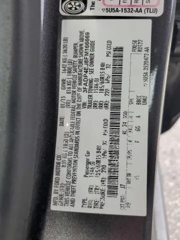 2015 FORD FIESTA SE  