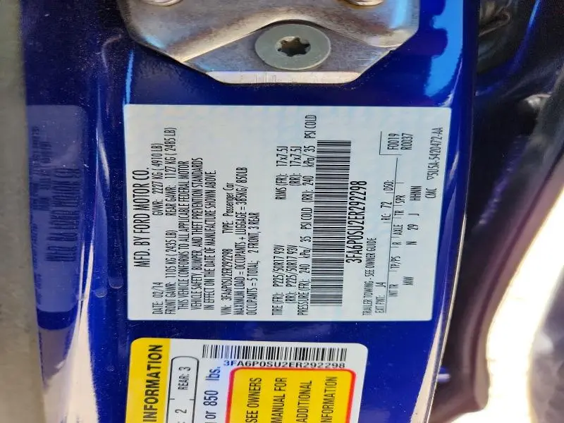 2014 FORD FUSION TITANIUM PHEV  