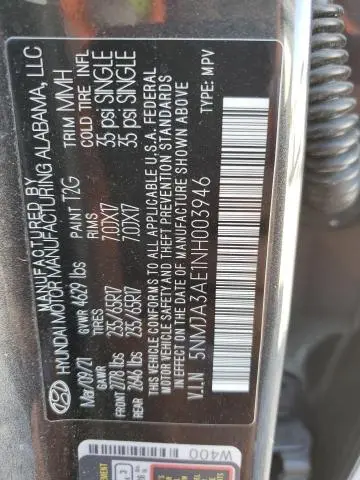 2022 HYUNDAI TUCSON SE  