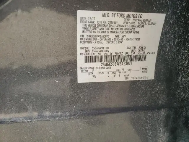 2015 FORD FLEX SEL  