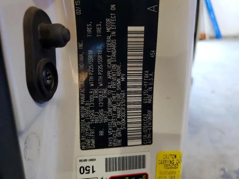 2015 TOYOTA SIENNA XLE PREMIUM 7-PASSENGER  