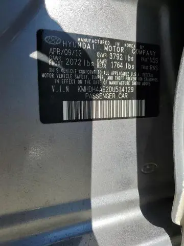 2013 HYUNDAI ELANTRA GLS  