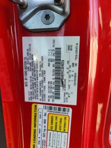 2017 FORD MUSTANG   
