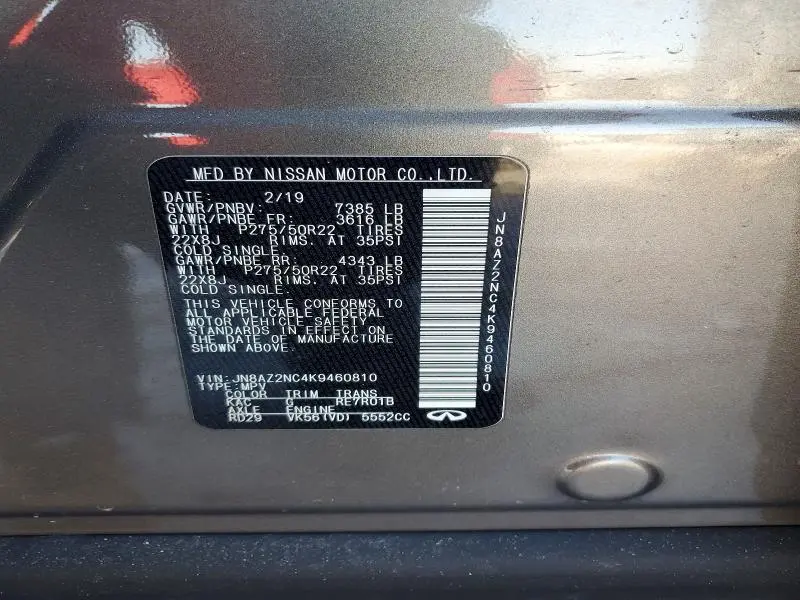 2019 INFINITI QX80 LUXE  