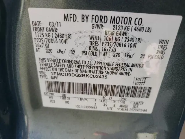 2011 FORD ESCAPE XLT  