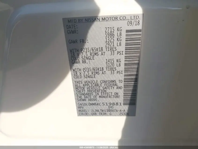 2019 INFINITI QX60 LUXE