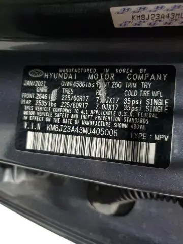 2021 HYUNDAI TUCSON SE  