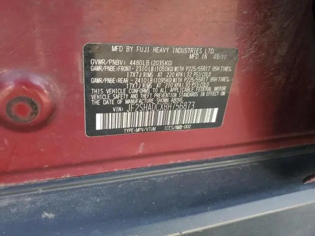 2011 SUBARU FORESTER 2.5X PREMIUM  