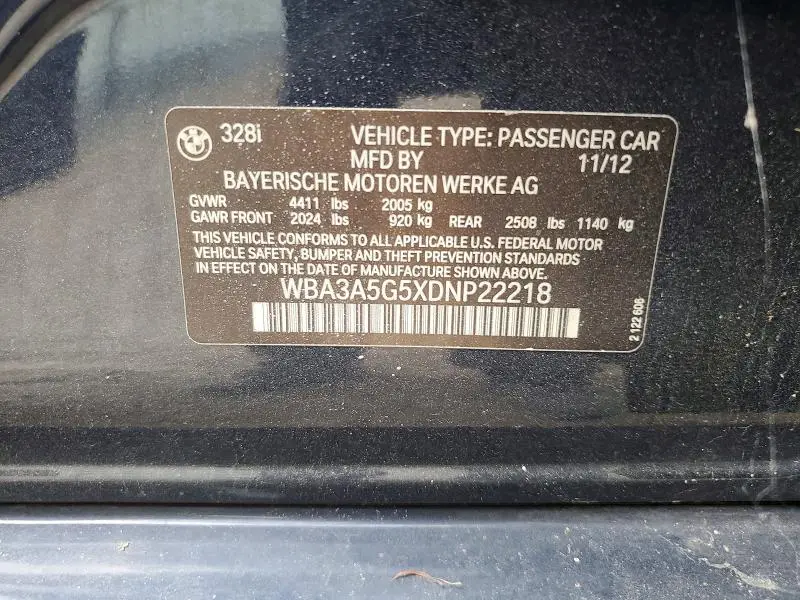 2013 BMW 328 I  