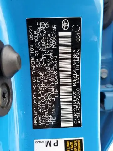 2021 TOYOTA COROLLA XSE  