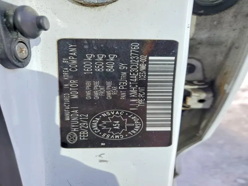 2012 HYUNDAI ACCENT GLS  